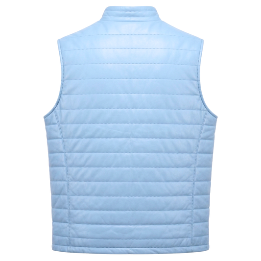 Gilet en cuir Unisexe en cuir nappa – Collection couleurs d’été