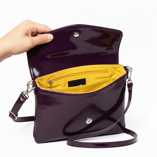 MARRAKCHI Pochette en cuir violet Marrakchi