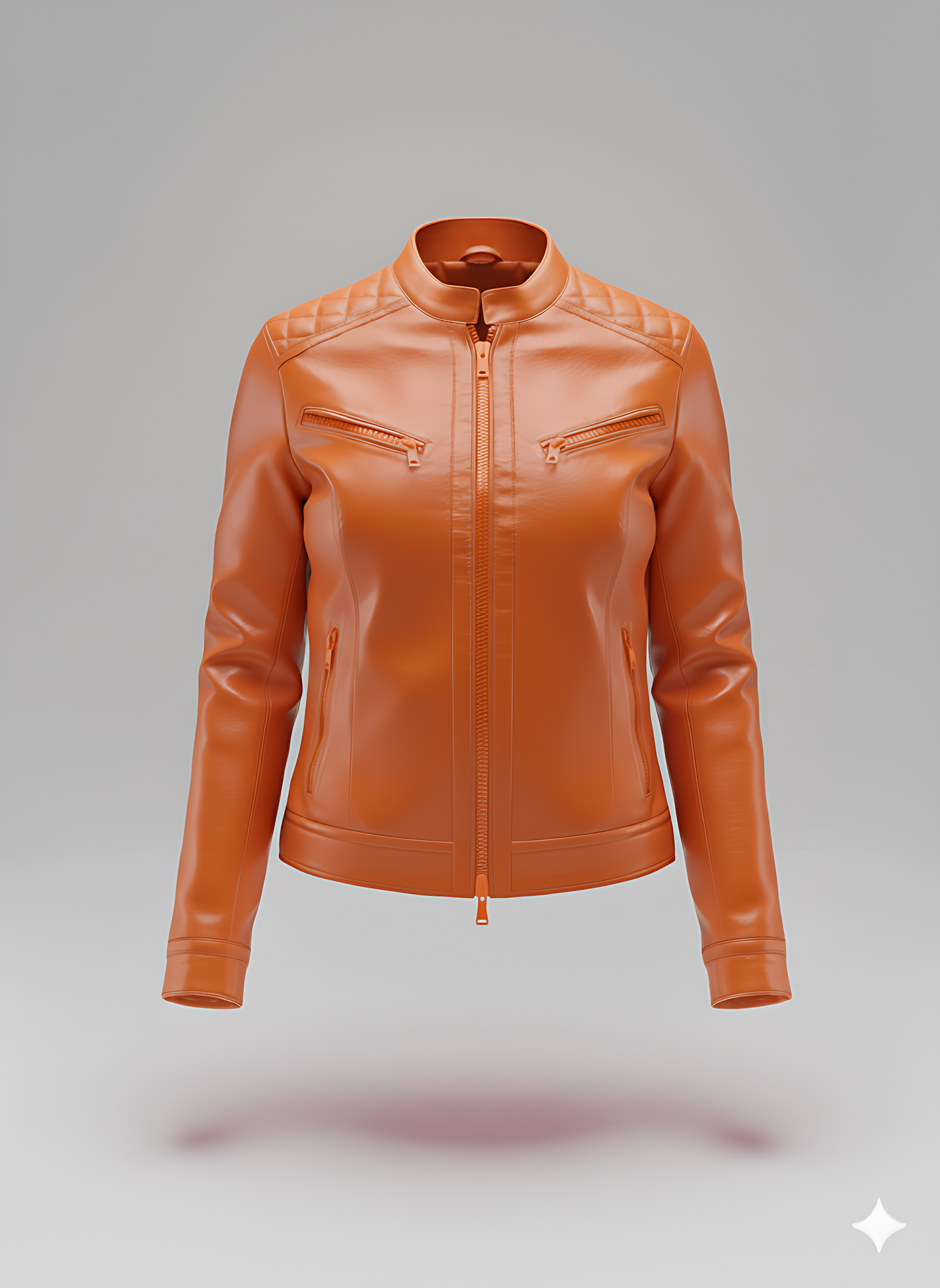 Women’s Leather Biker Jacket – “Frida”