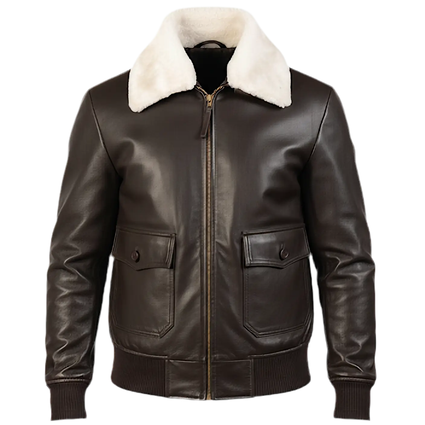 Airmare G-1 Blouson aviateur en cuir marron My Store