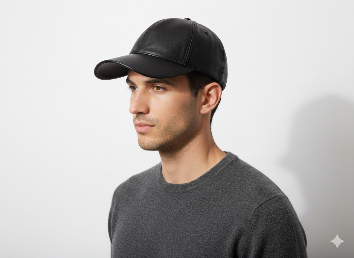 Casquette de baseball en cuir, différentes couleurs - Marrakchi