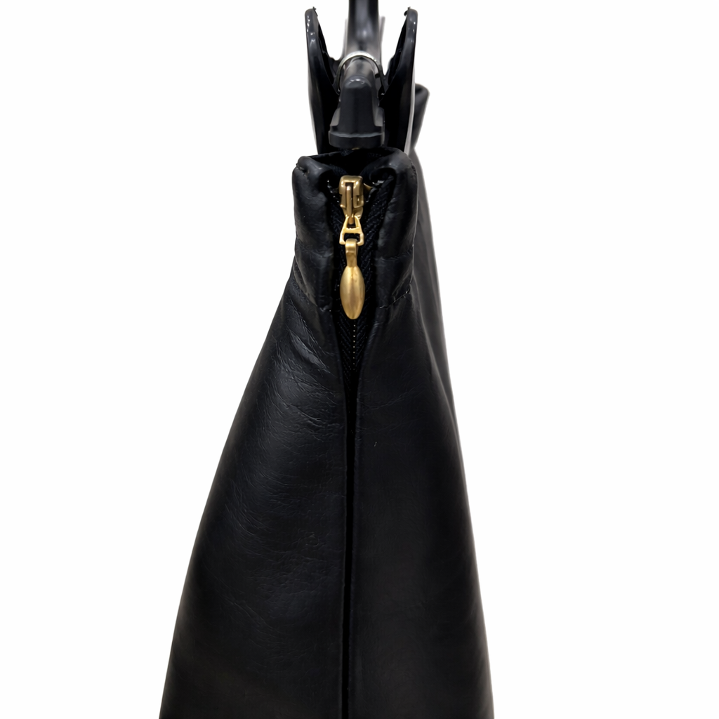 Jupe cuir femme asymétrique noire coupe oblique premium