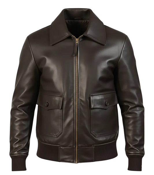 Blouson en Cuir Veritable - Aviator / hiver-printemps