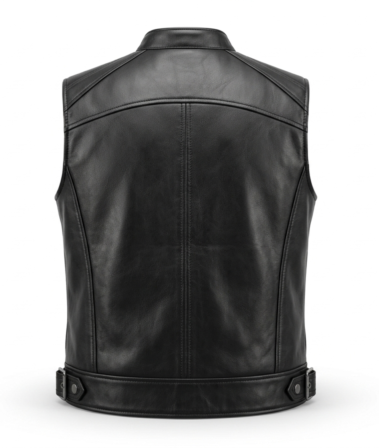 Gilet cuir homme premium  back