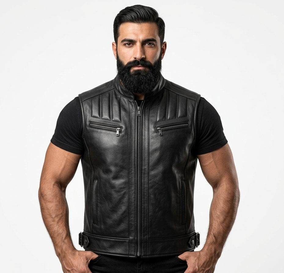 Gilet cuir homme 
