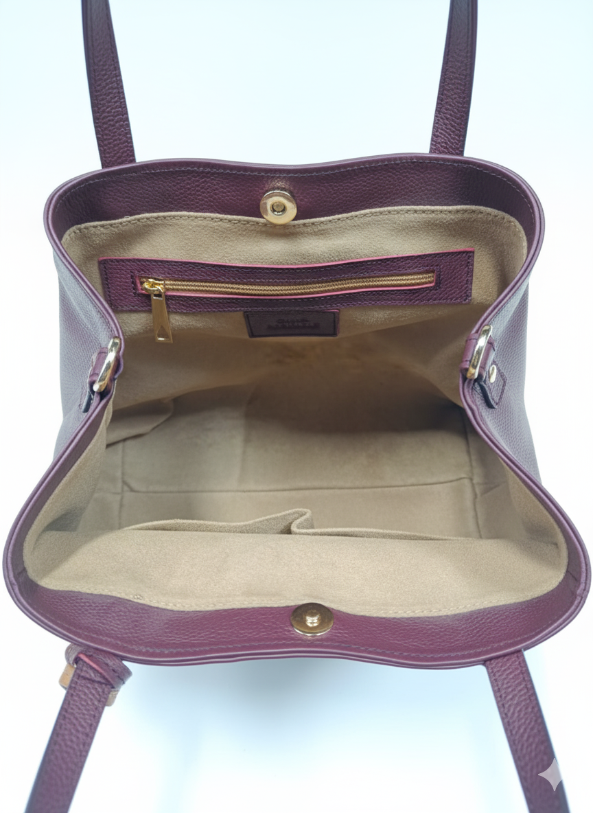 Pochette Vulkao en cuir de veau Nappa