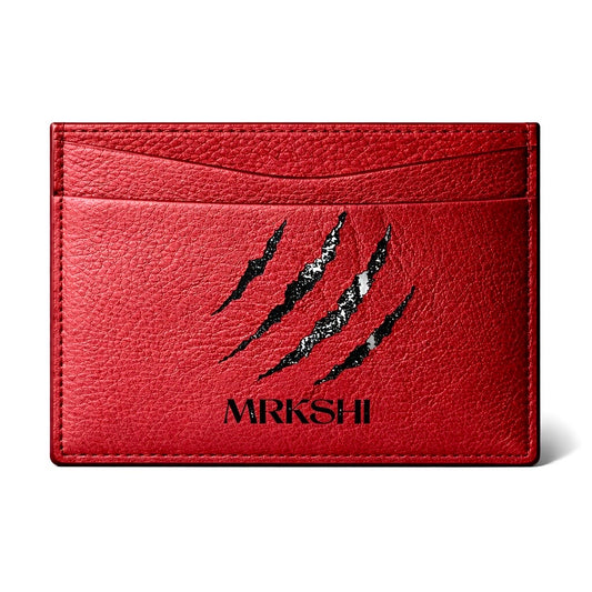 Porte-cartes en cuir MRKSHI Atlas Lion –  rouges