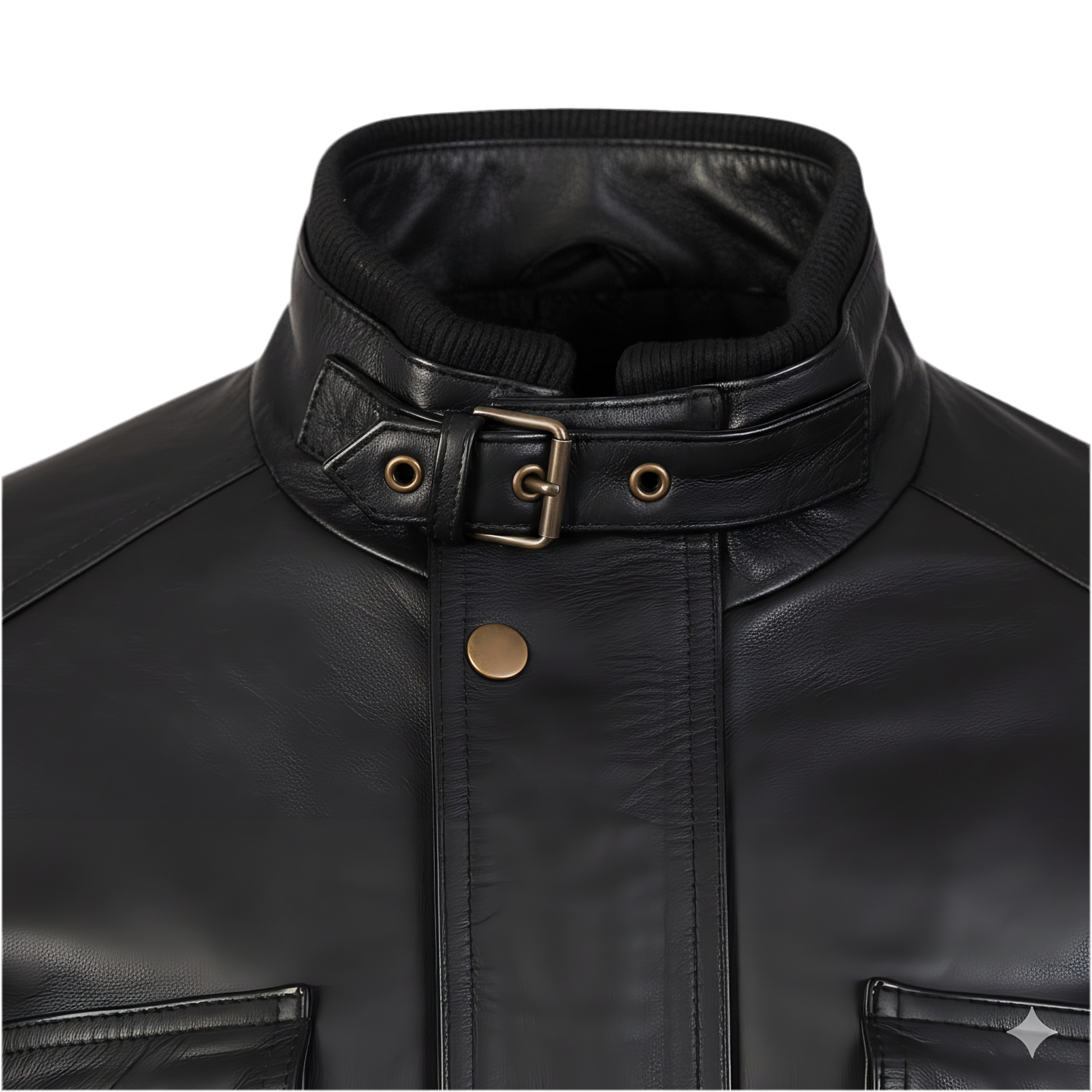 Bouch Distressed Leather Biker Jacket Marrakchi