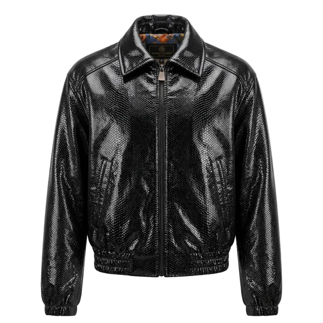 Veste cuir Stella Bright femme effet brillant style moderne
