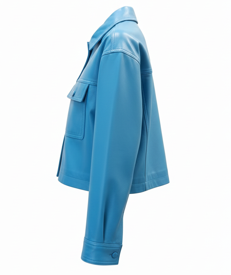 Trucker Belle – Veste en Cuir Femme Cintrée | Collection 2026