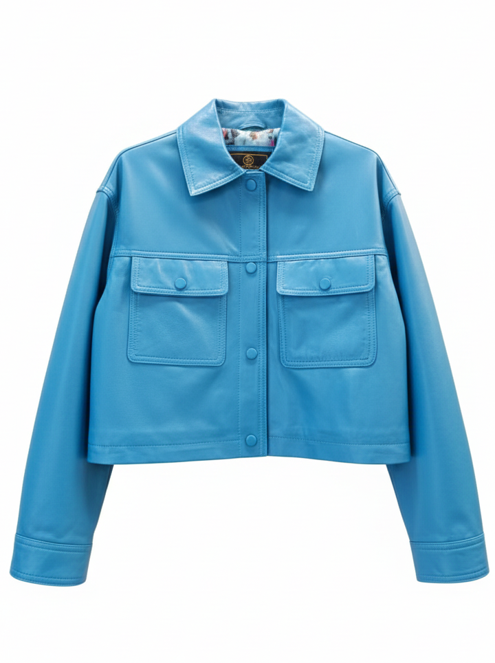 Trucker Belle – Veste en Cuir Femme Cintrée | Collection 2026