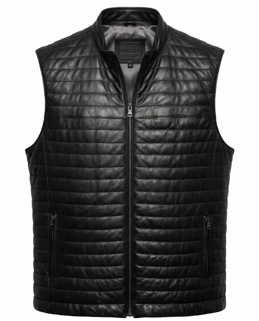 Gilet en cuir homme premium – cuir véritable, style élégant et intemporel