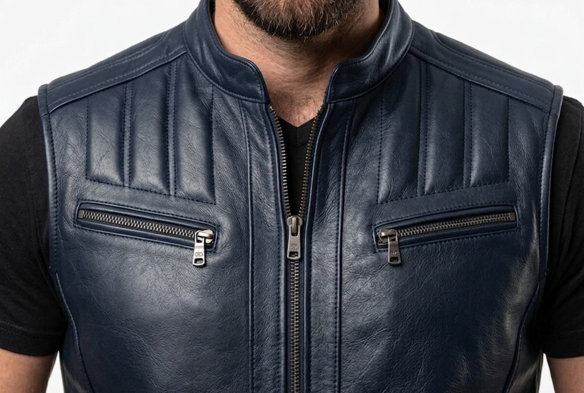 Gilet cuir homme premium – pièce statement, style moderne et intemporel