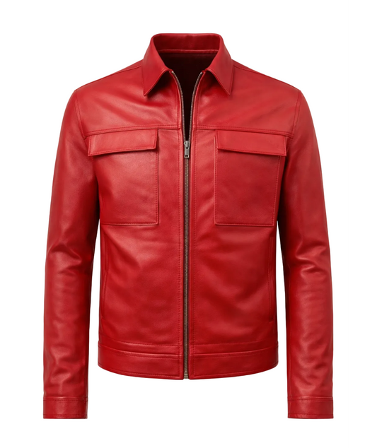 La Veste en cuir d'agneau - Casablanca