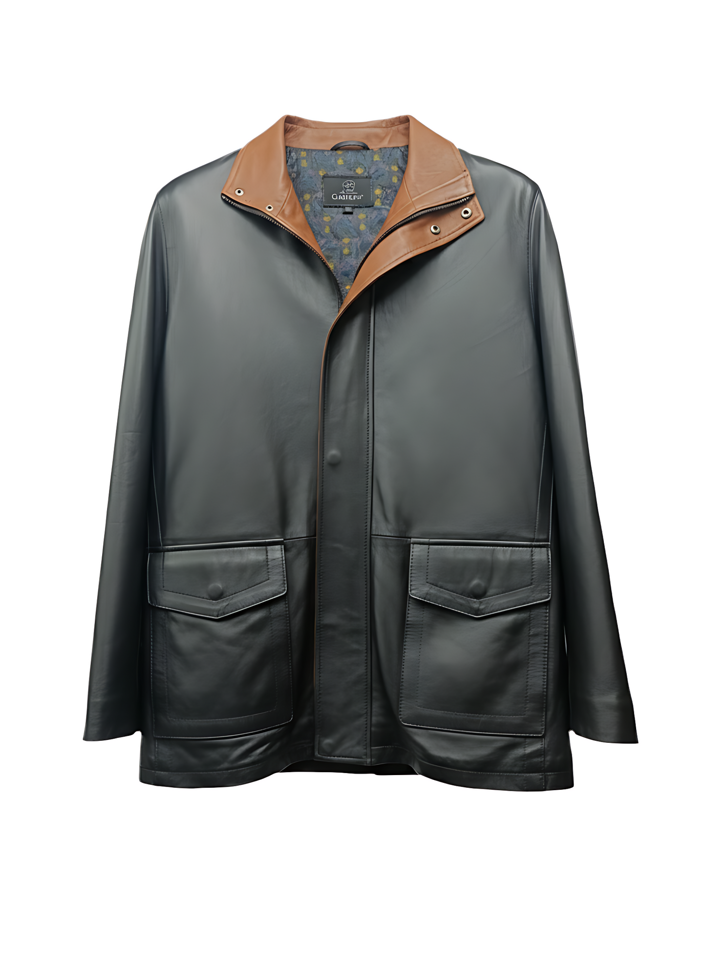 Manteau long pour homme en cuir noir – Canada