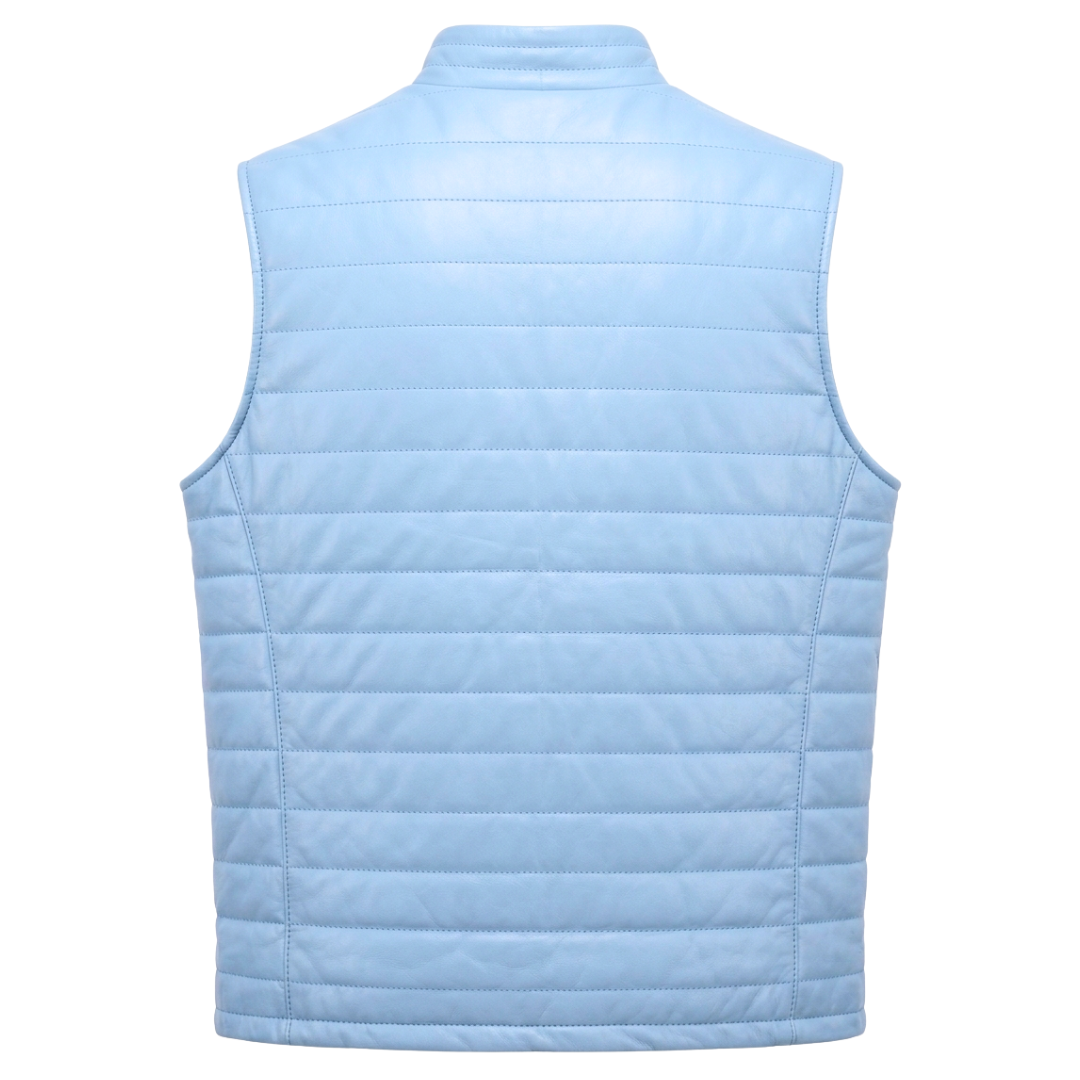 Gilet en cuir Unisexe en cuir nappa – Collection couleurs d’été
