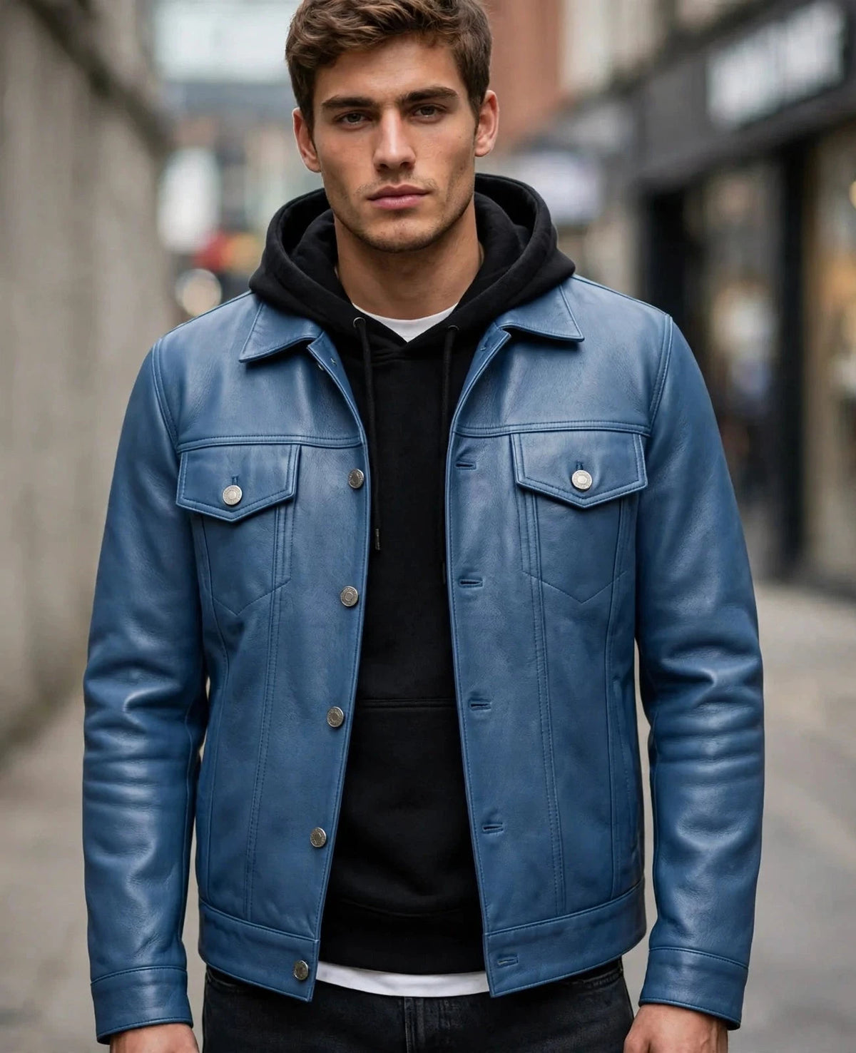 La veste en Cuir d'agneau- Badboy