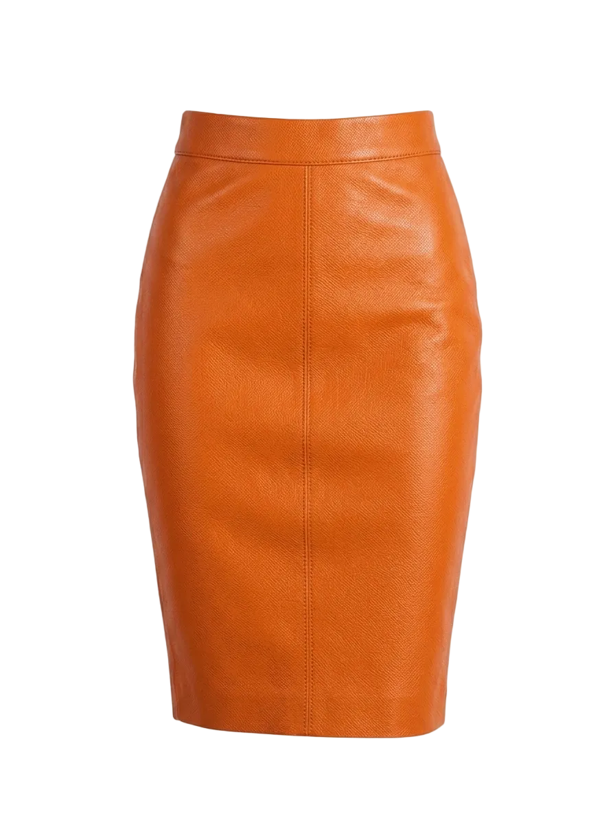 Jupe crayon cuir femme – premium, ultra douce, coupe ajustée