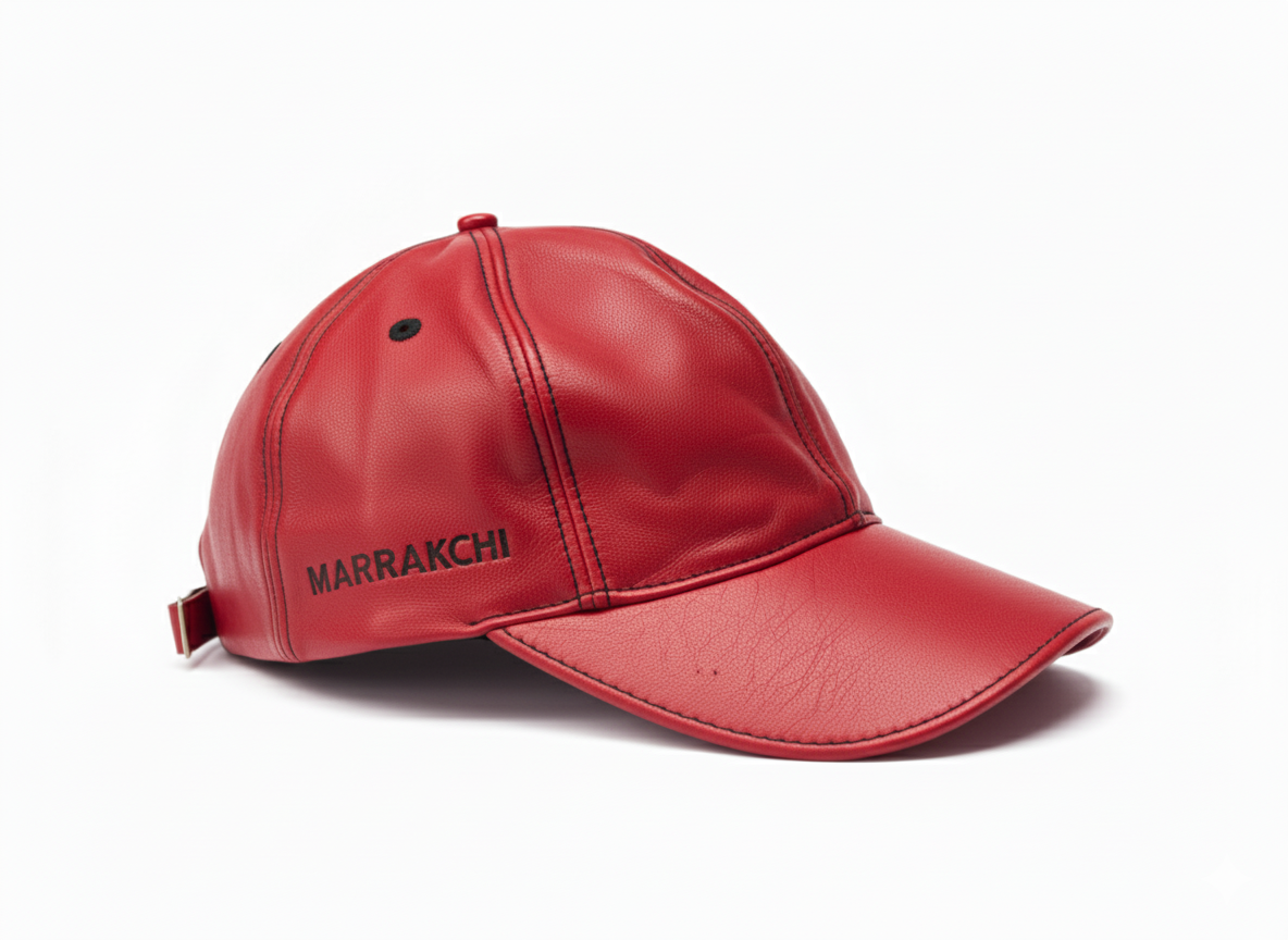 Casquette de baseball en cuir, différentes couleurs - Marrakchi