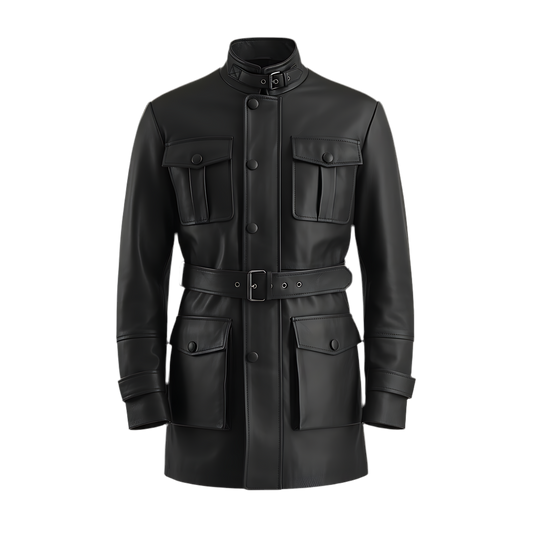 MARRAKCHI Veste en daim noir Rolf Marrakchi