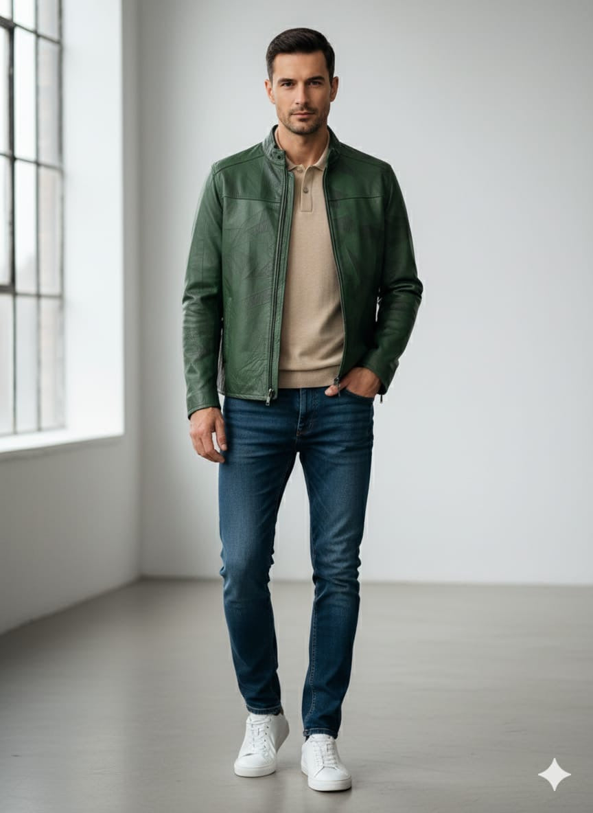 Veste en cuir Hamilton