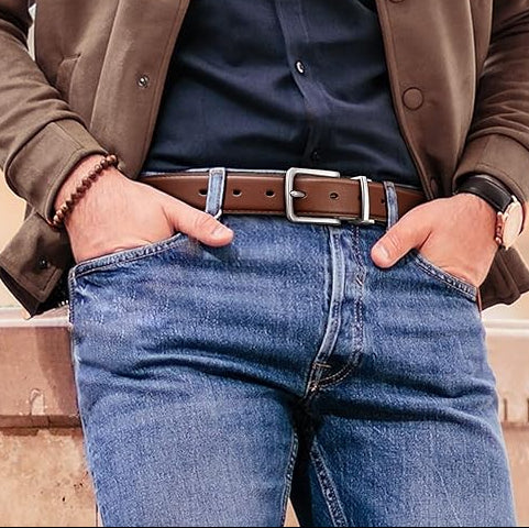 Ceinture réversible en cuir pour homme