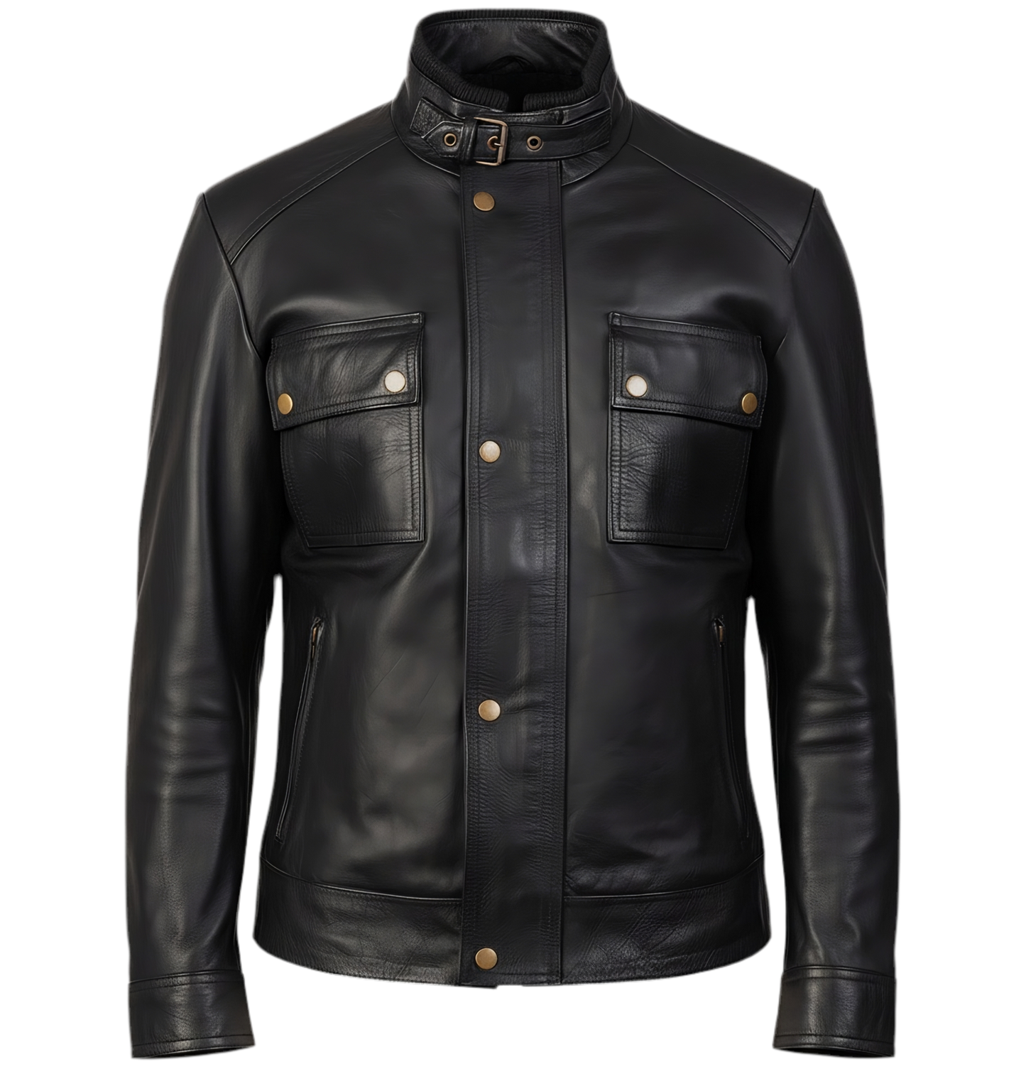 Bouch Distressed Leather Biker Jacket Marrakchi