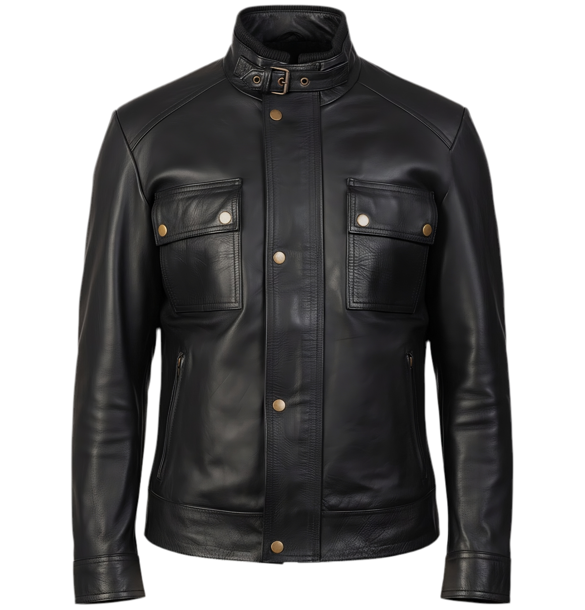 Bouch Distressed Leather Biker Jacket Marrakchi
