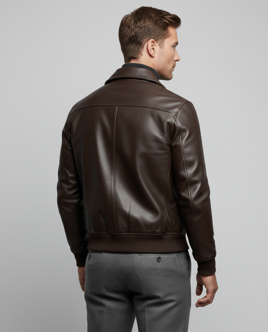 Blouson en Cuir Veritable - Aviator / hiver-printemps