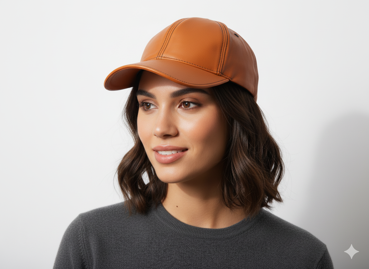 Casquette de baseball en cuir, différentes couleurs - Marrakchi
