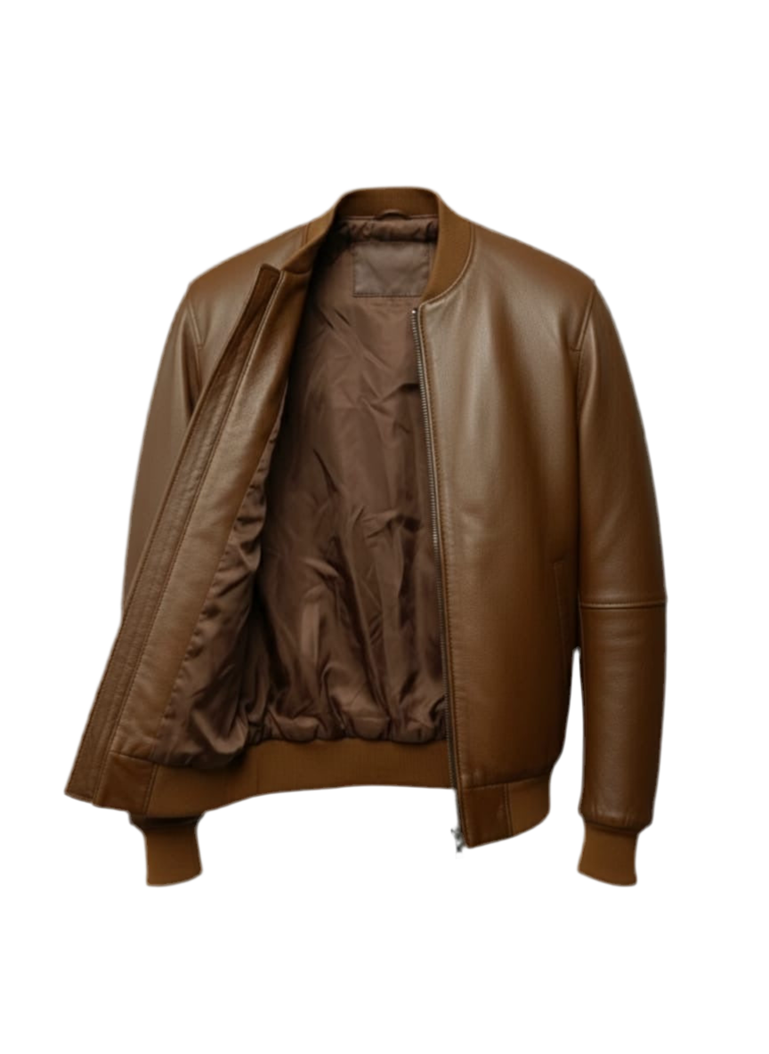 Veste Bomber en cuir d’agneau pour homme – Style et confort intemporel