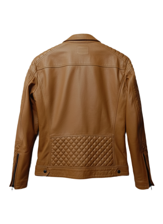 Veste en cuir Camel COOPER