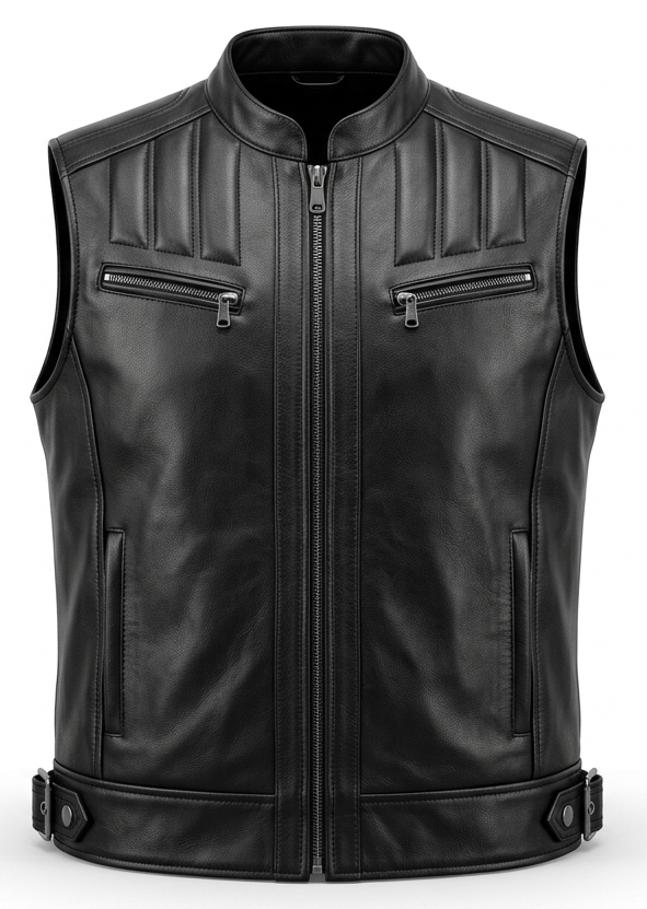 Gilet cuir homme premium 