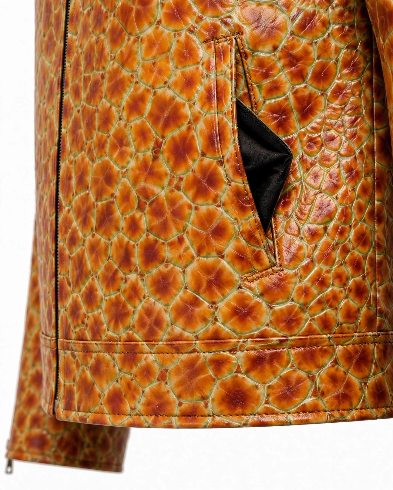 Veste AMBER SCALE - Cuir de Vachette Reptile Édition Marrakech Night