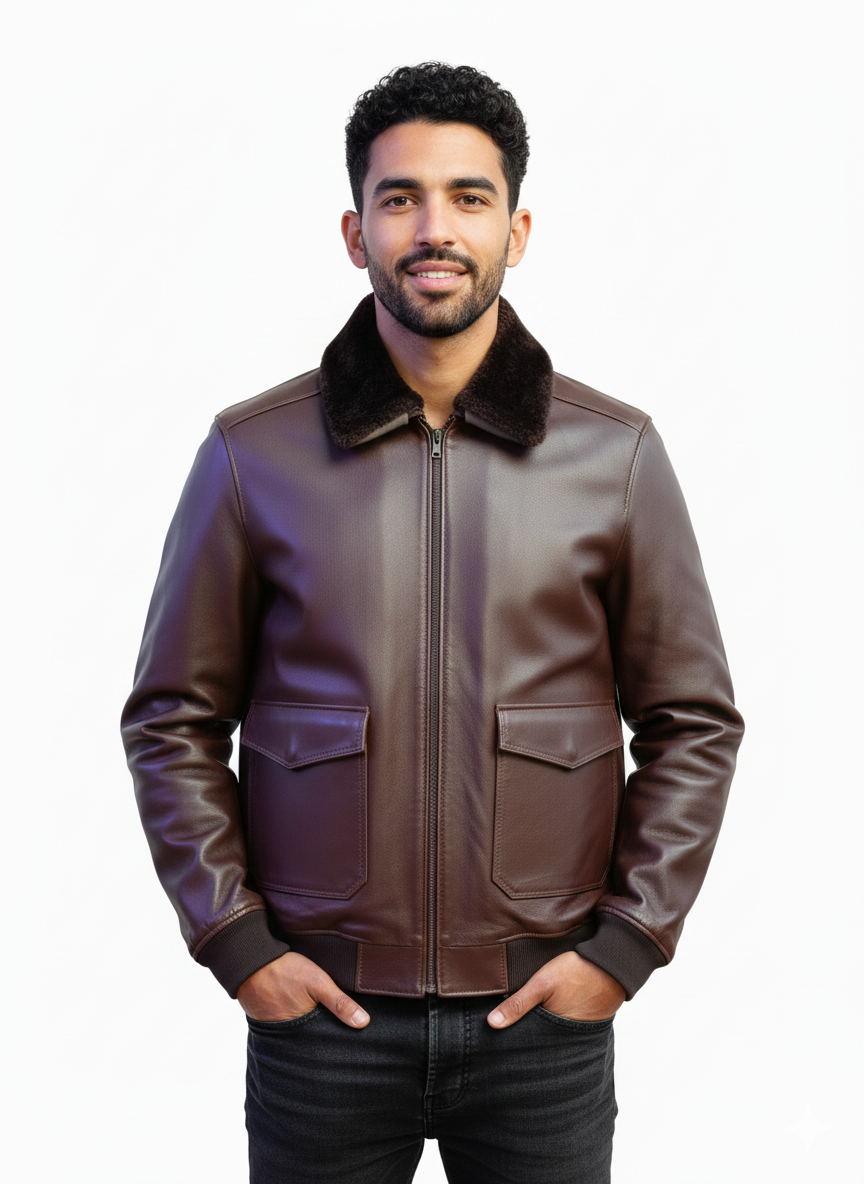 Airmare G-1 Blouson aviateur en cuir veritable