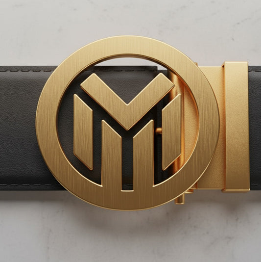 Nuit Saharienne Marrakchi Signature Belt 32 mm - Black | Golden Buckle
