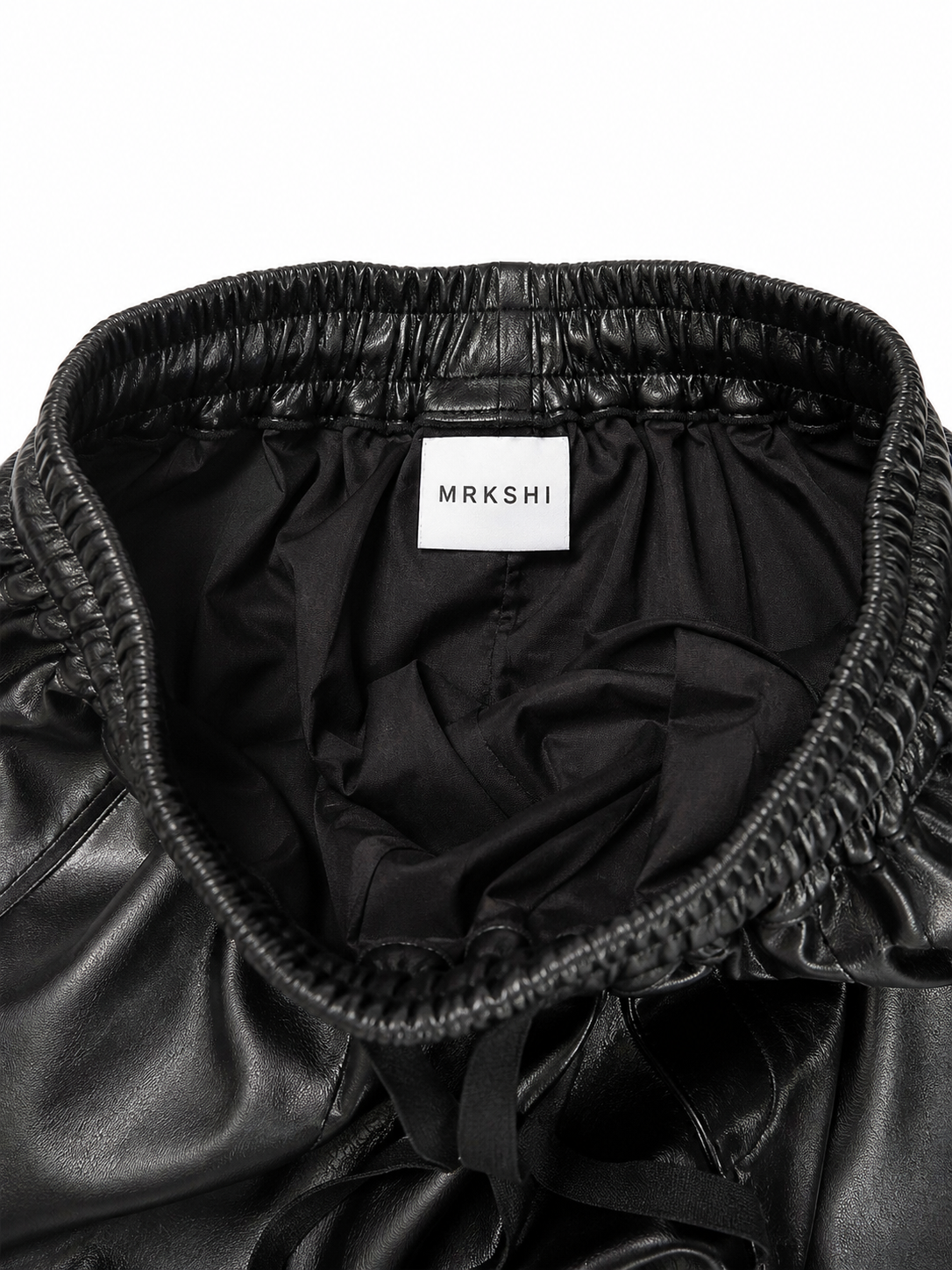 Short en cuir premium unisexe – coupe oversize été cuir véritable noir