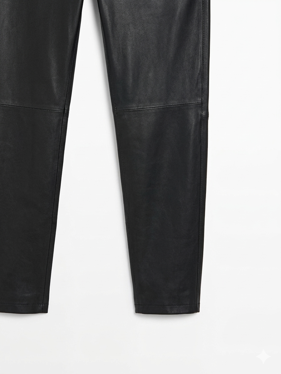 Legging en cuir premium femme  Noir