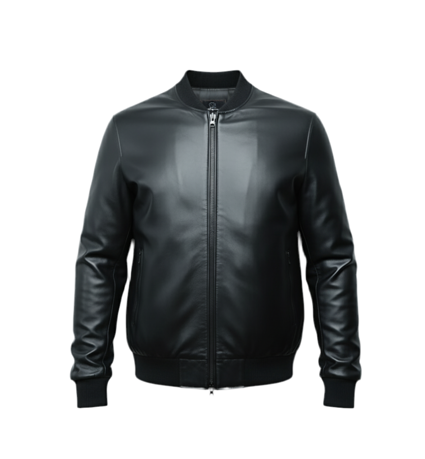 Veste Bomber en cuir d’agneau pour homme – Style et confort intemporel