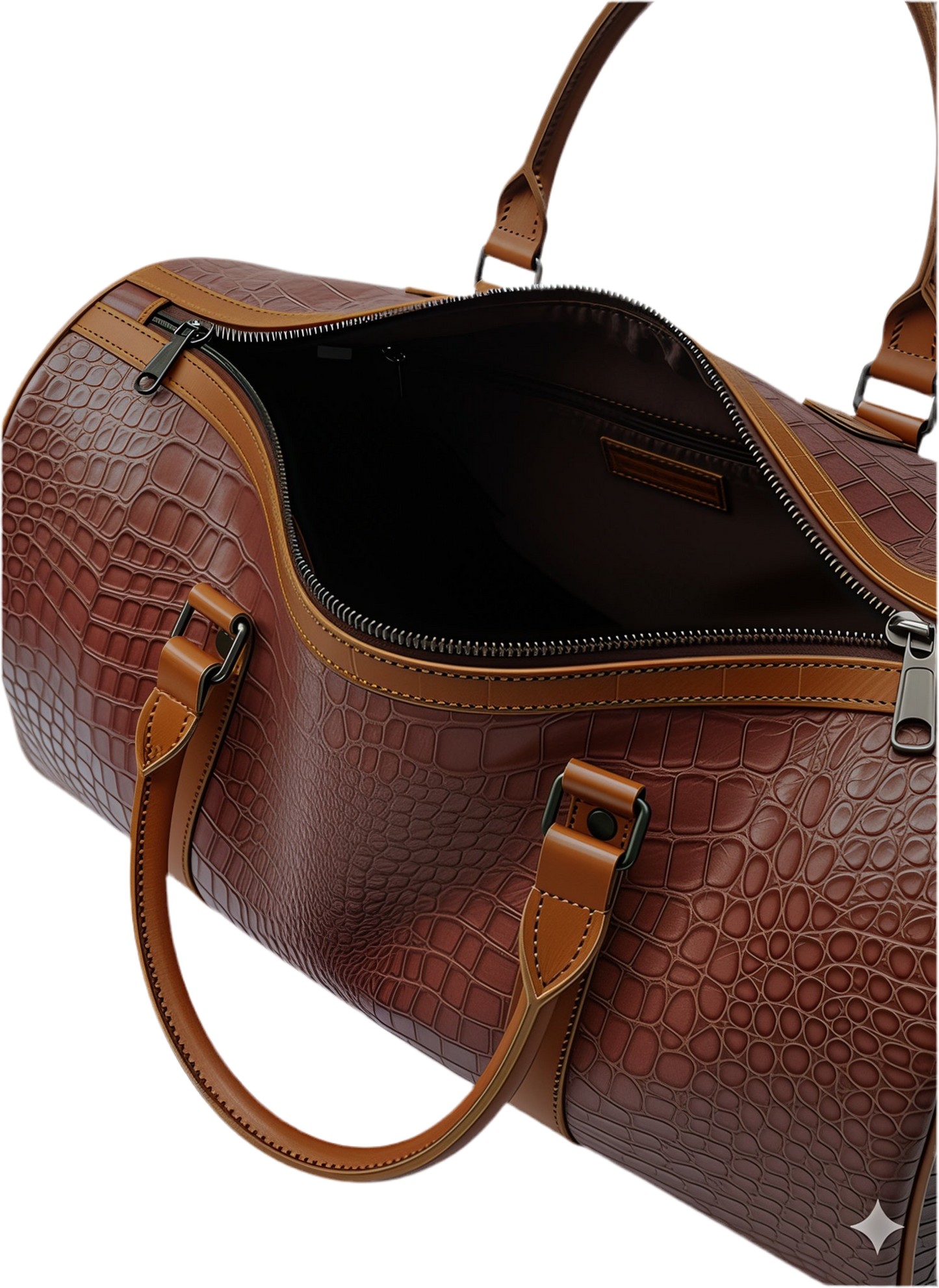 Sac week-end homme en cuir de vachette Marrakchi Motif serpent