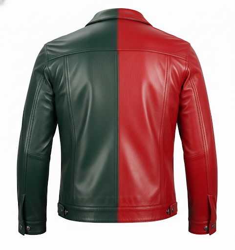 Atlas Lion – Veste en cuir premium style denim | Édition Maroc  🇲🇦🦁