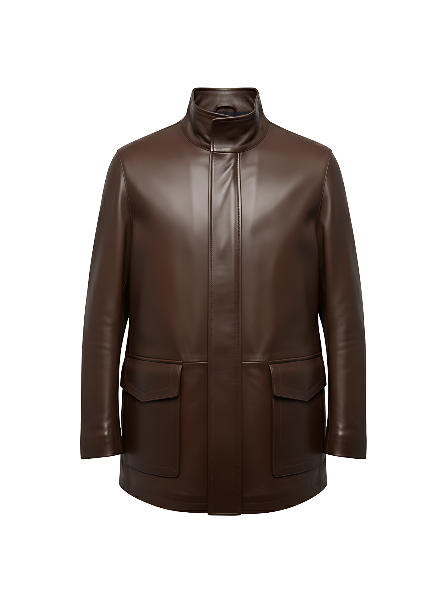 Manteau long pour homme en cuir noir – Canada