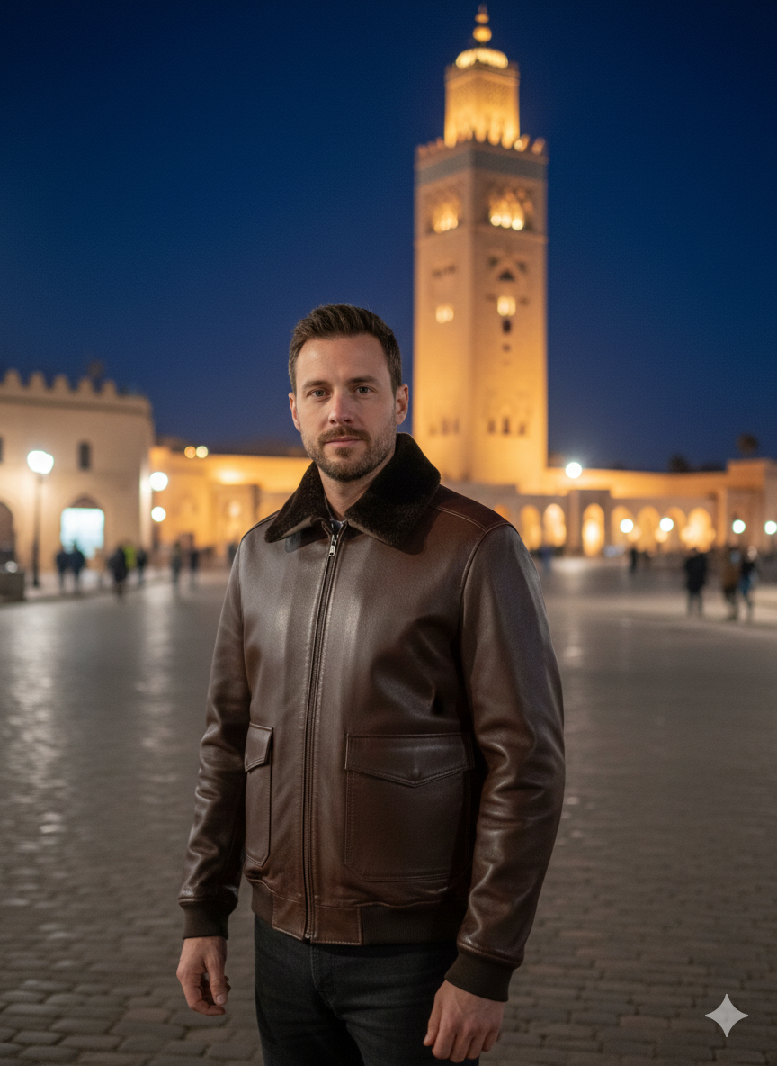 Airmare G-1 Blouson aviateur en cuir veritable