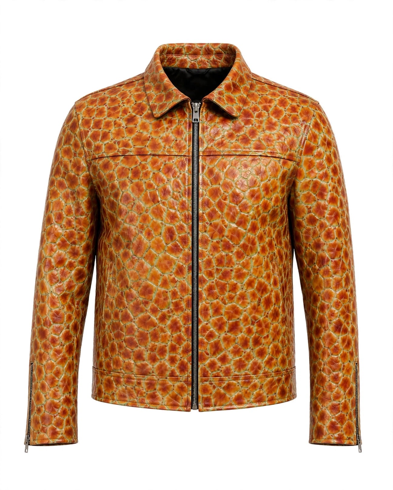 Veste AMBER SCALE - Cuir de Vachette Reptile Édition Marrakech Night
