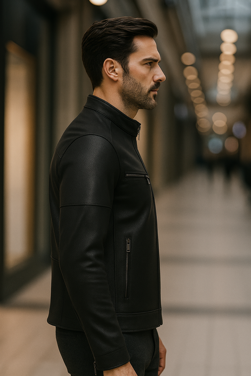 Veste en cuir Dusty pour homme