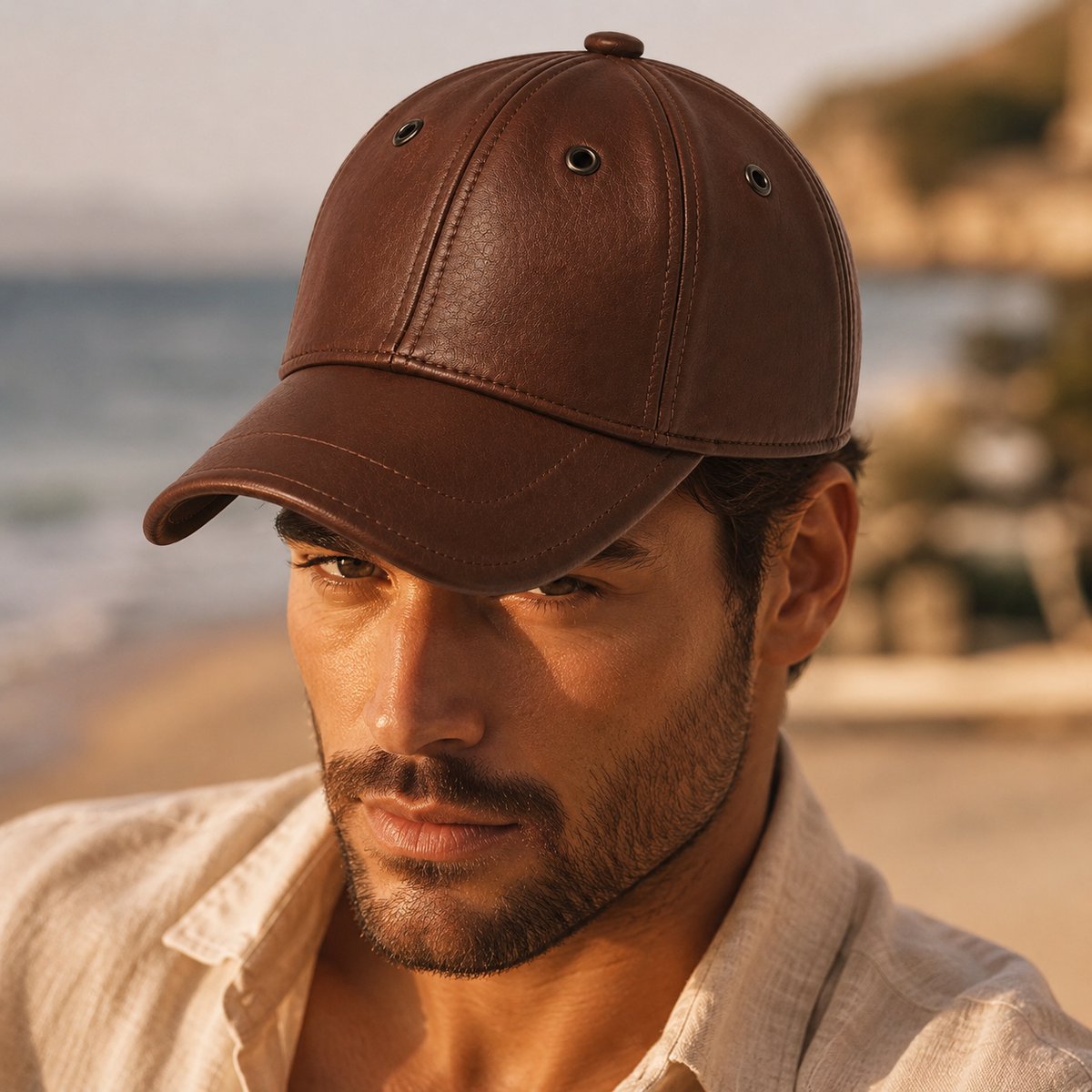 Casquette de baseball en cuir, différentes couleurs