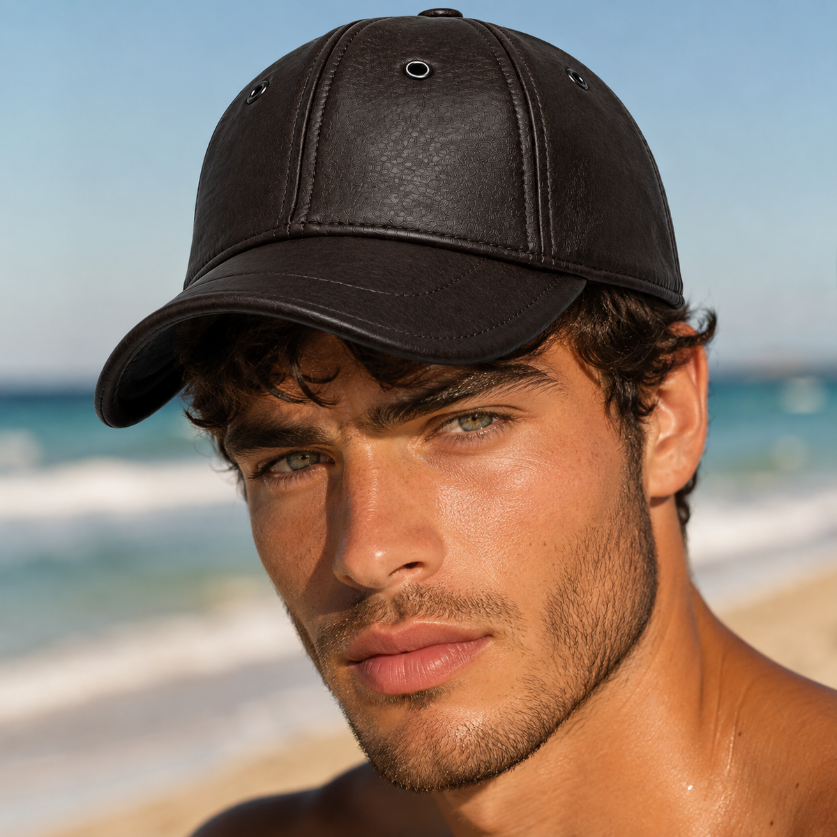 Casquette de baseball en cuir, différentes couleurs