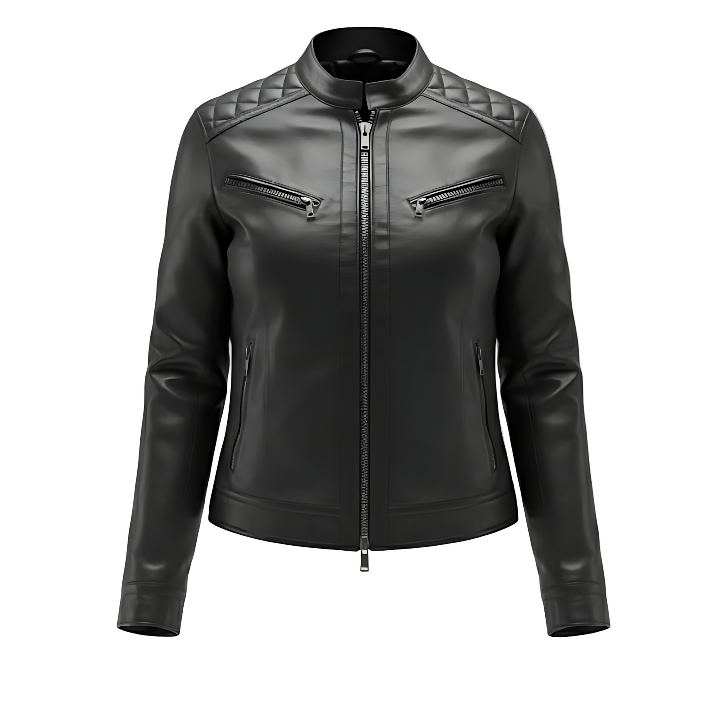 Women’s Leather Biker Jacket – “Frida”