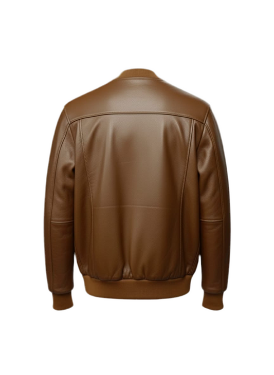Veste Bomber en cuir d’agneau pour homme – Style et confort intemporel