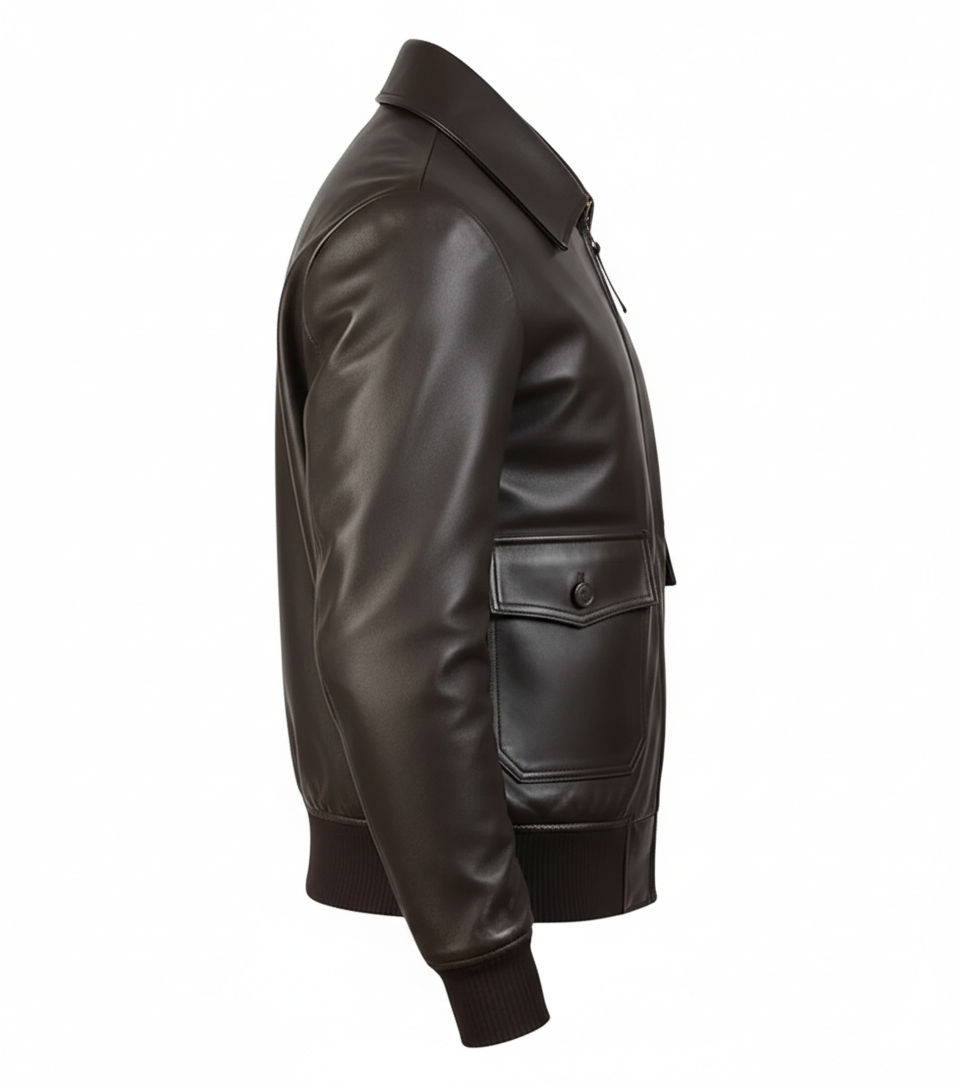 Blouson en Cuir Veritable - Aviator / hiver-printemps